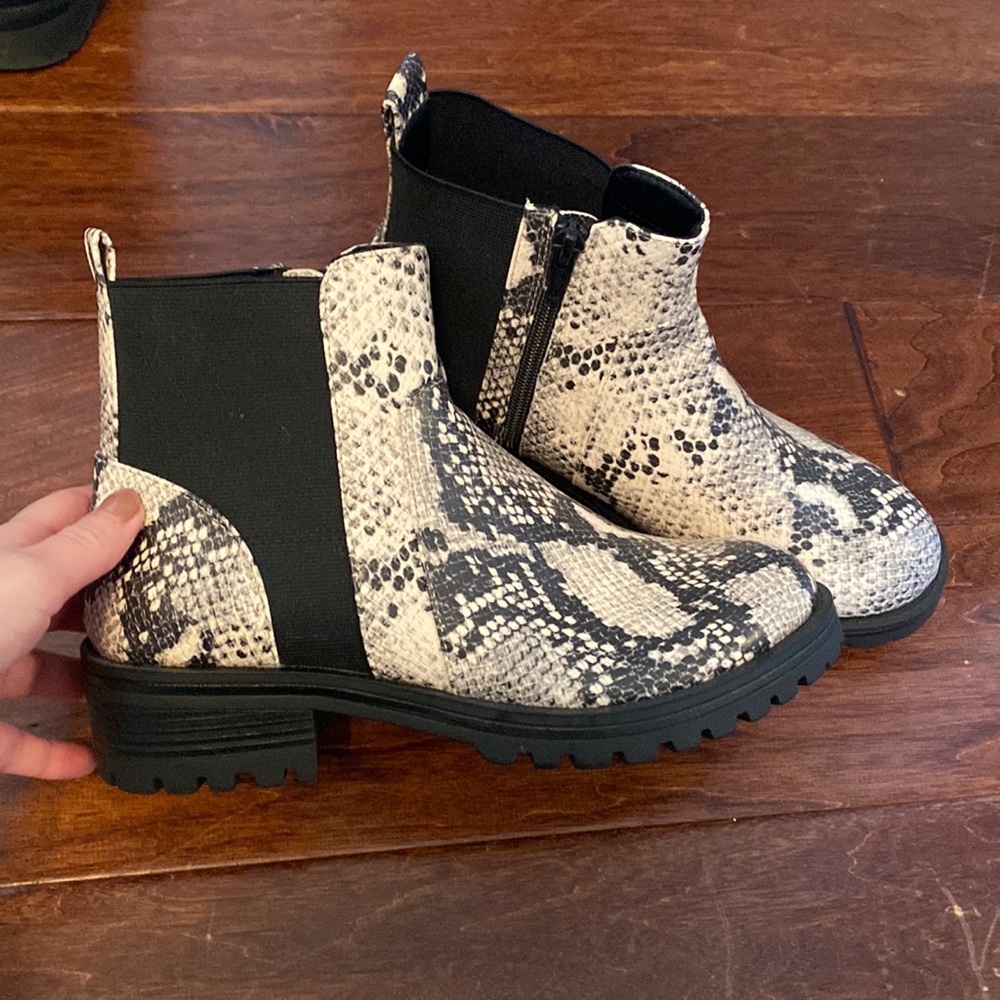 Snakeskin Booties